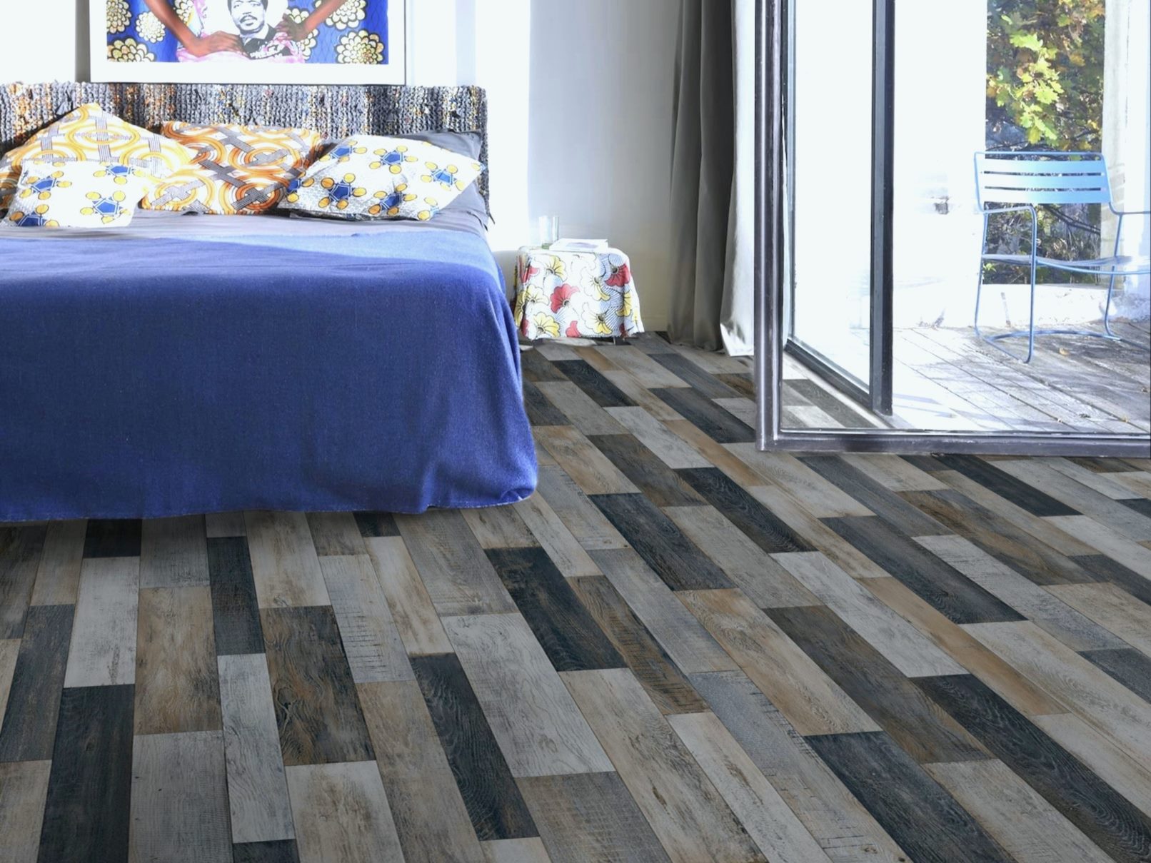 PVC Bodenbelag Vinylboden mit natürlicher Holzstruktur in Vintage Landhausstil