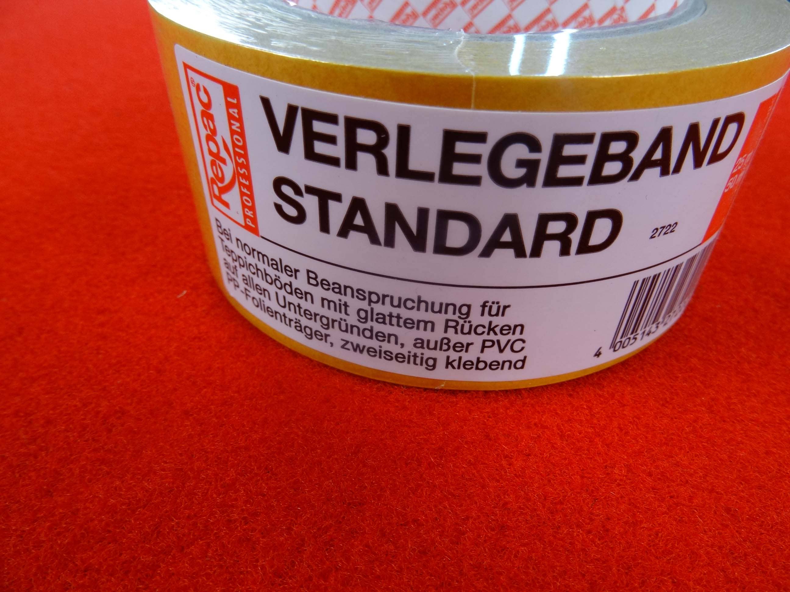 Doppelseitiges Klebeband 25m | Befestigung für Bodenbeläge