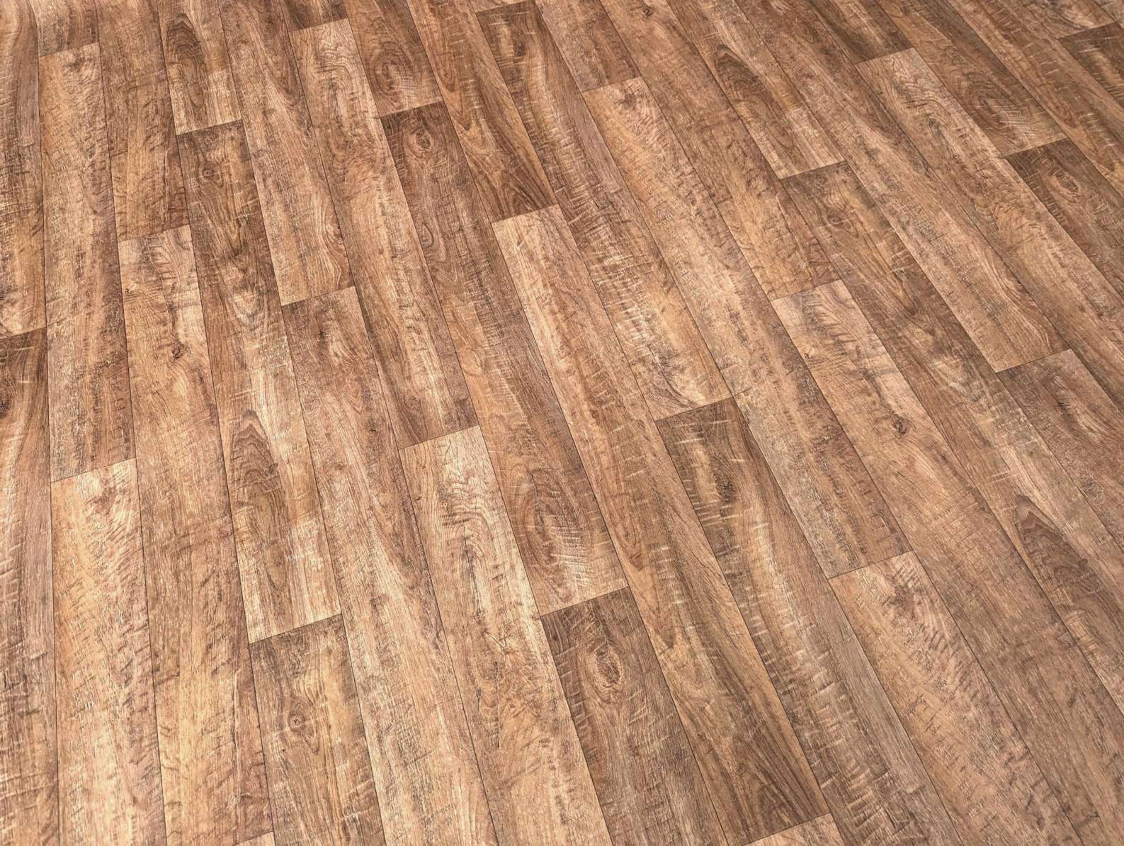 PVC Bodenbelag Vinylboden in natürlicher Holz Plankenoptik in warmen Brauntönen