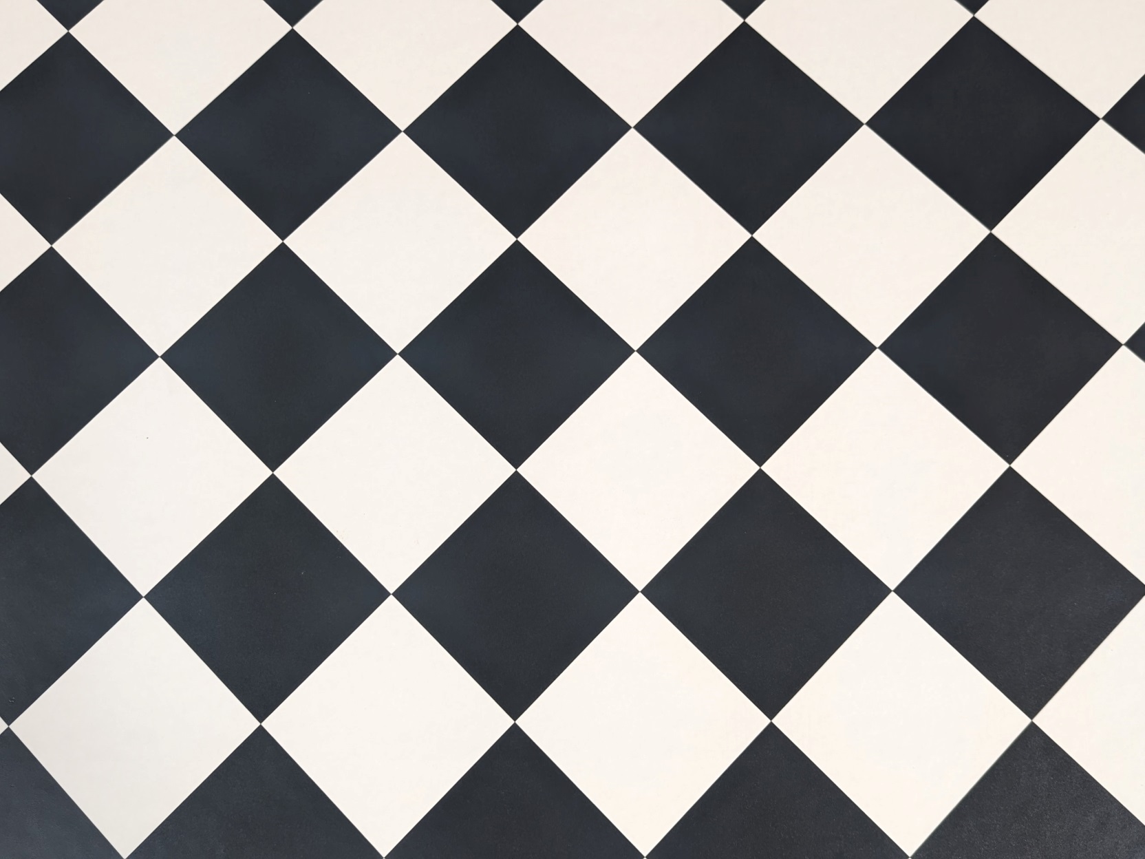 PVC Bodenbelag Vinylboden in diagonalem Schachbrett