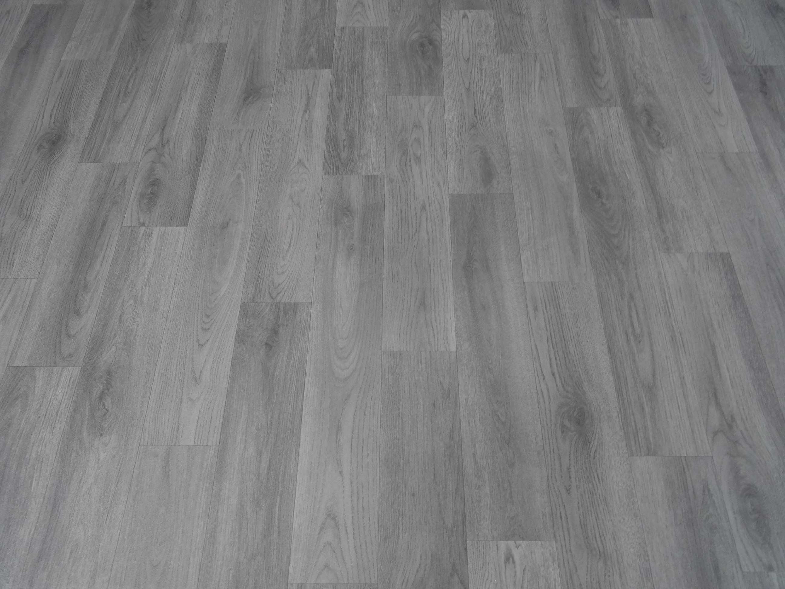 PVC Bodenbelag Vinylboden in schlichter Holz Art, grau