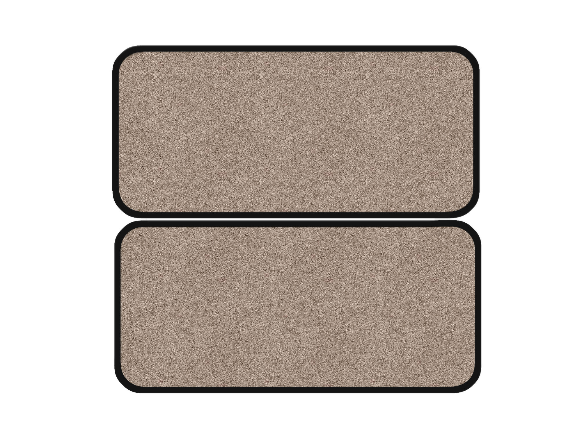 Lagerrest: 2 Trittstufenmatten passend für Fiat Ducato 230, Amalfi beige, Umrandung beige