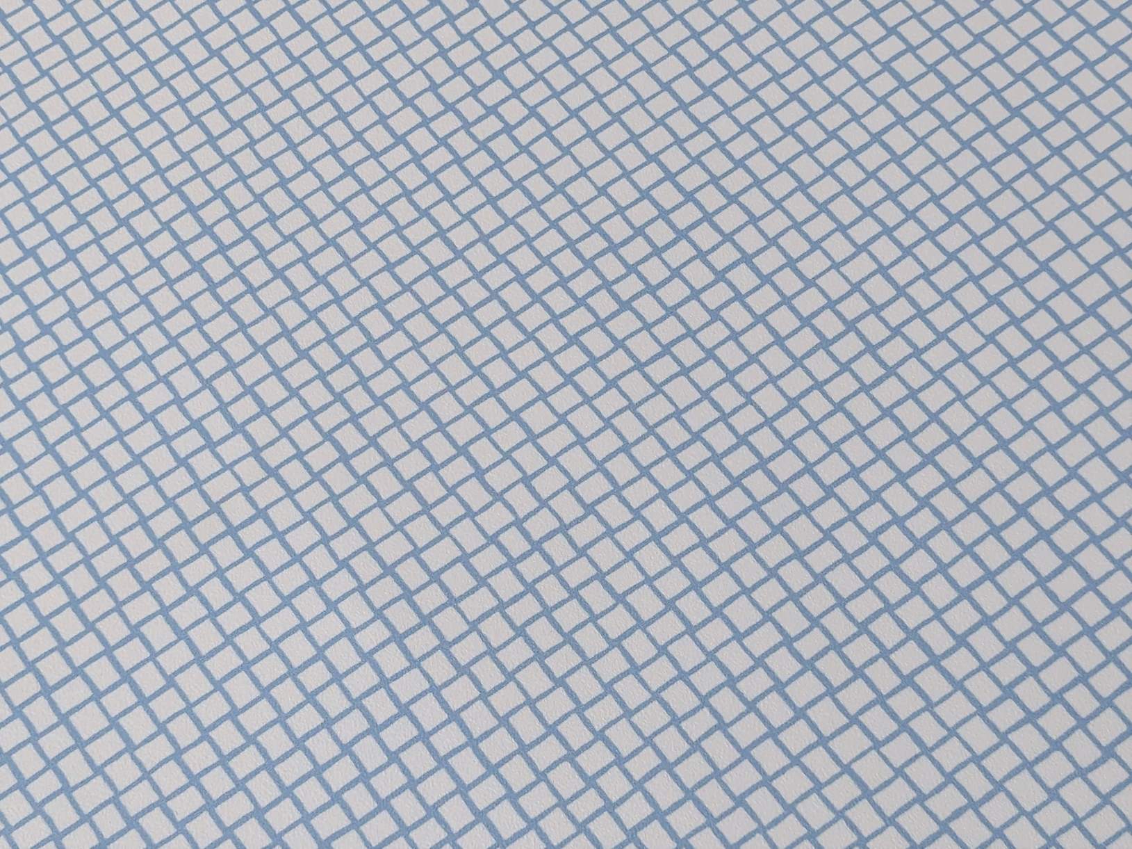 PVC Bodenbelag Vinylboden in blau weissem Mosaik