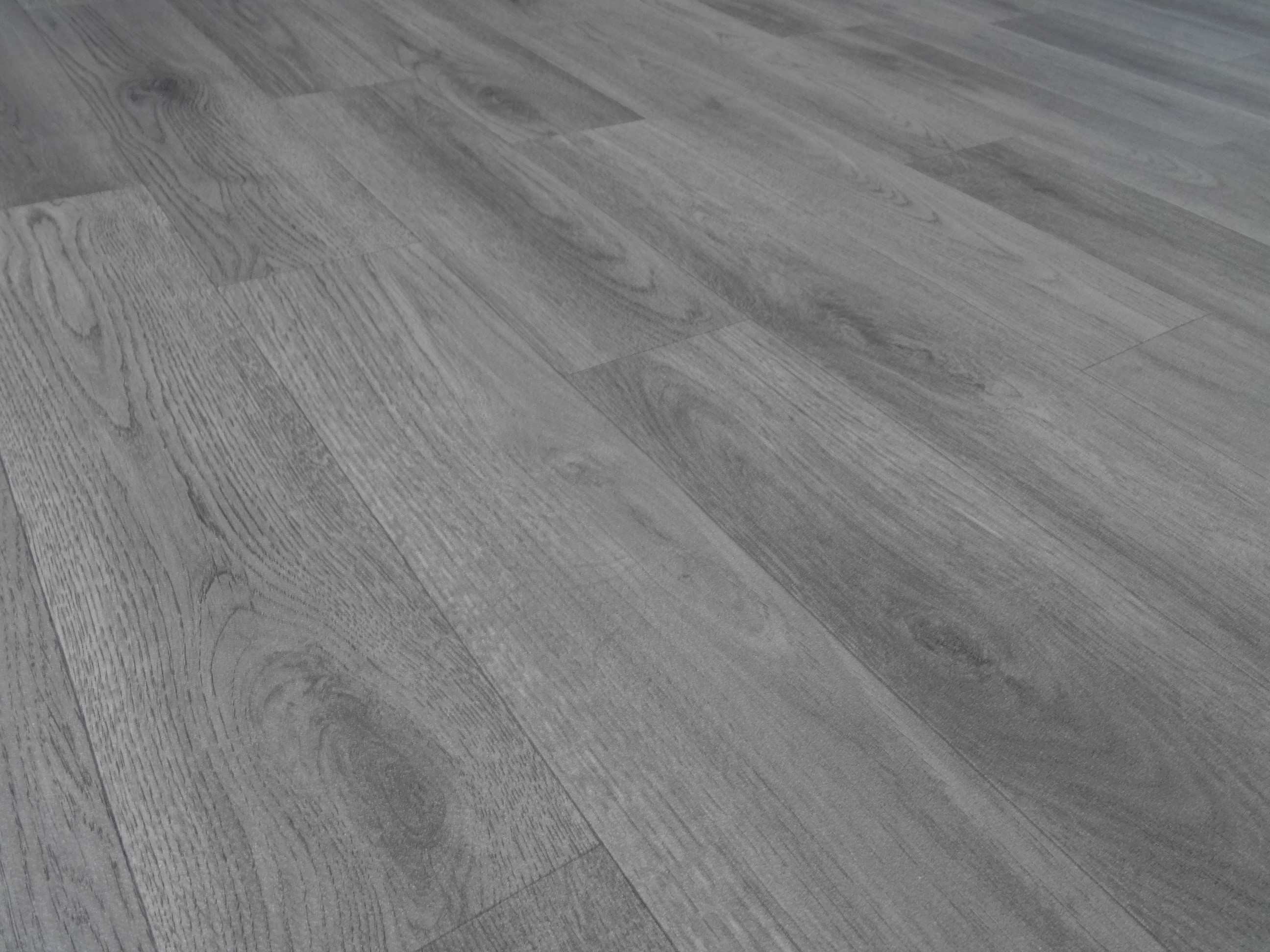 PVC Bodenbelag Vinylboden in schlichter Holz Art, grau