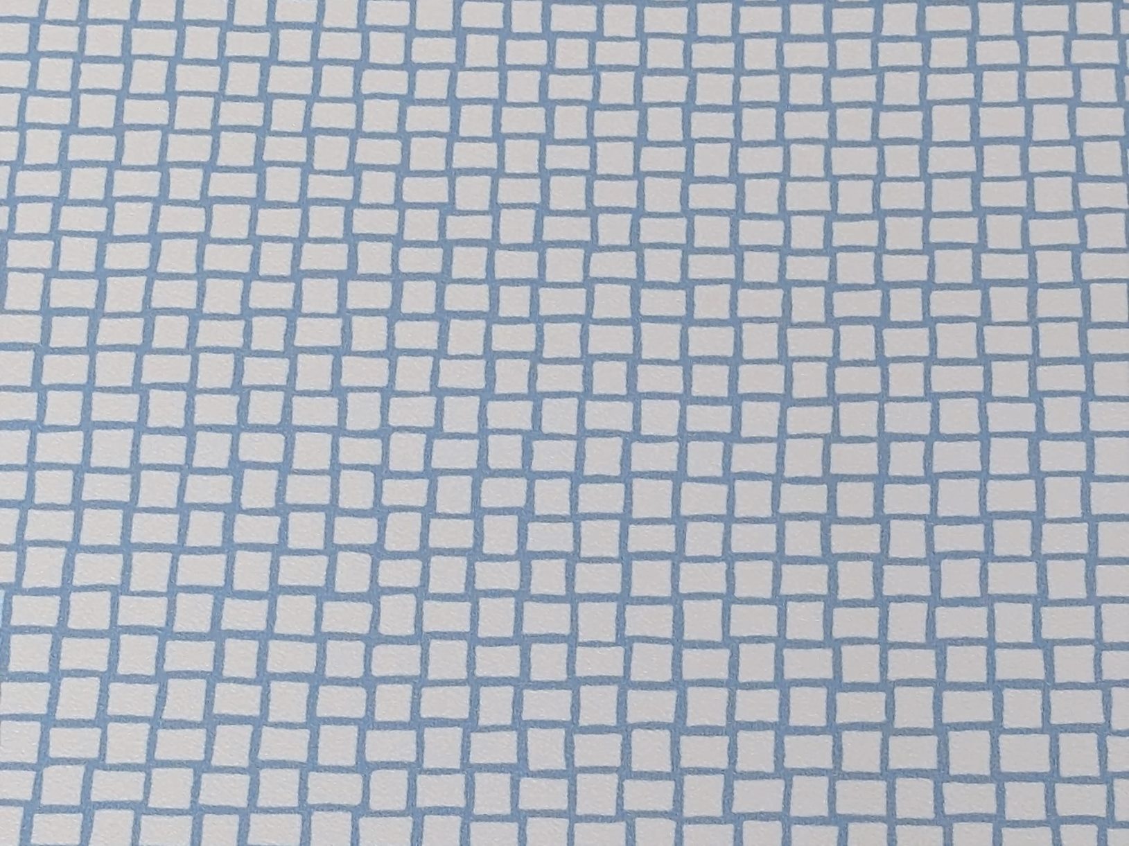 PVC Bodenbelag Vinylboden in blau weissem Mosaik