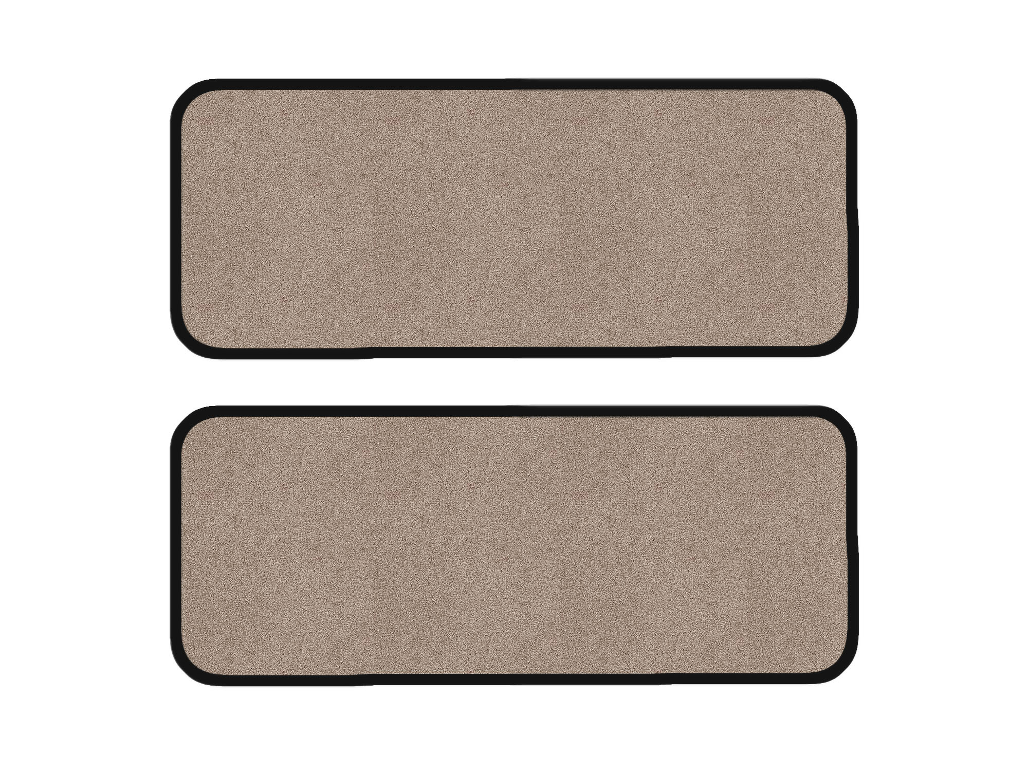 Lagerrest: 2 Trittstufenmatten passend für Citroen Jumper II 250, Amalfi beige, Umrandung bordeaux