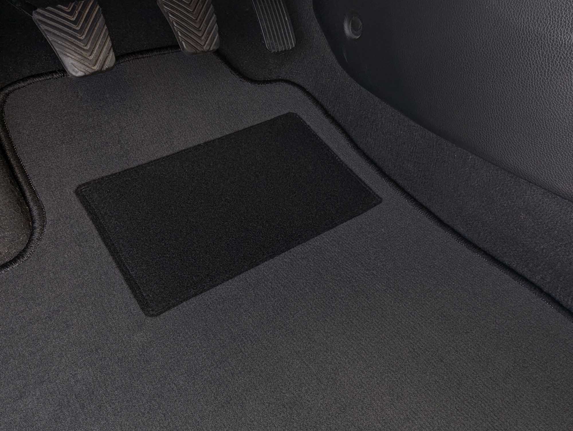 Lagerrest: Fußmattenset passend für Opel Astra H L, Deluxe grau, Umrandung schwarz