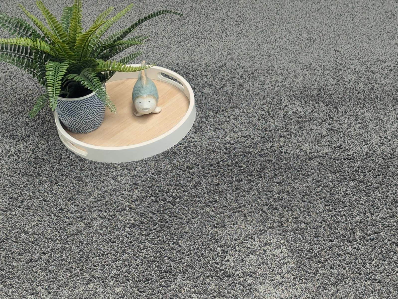 Teppichboden in flauschiger Hochflor - Shaggy Optik, anthrazit