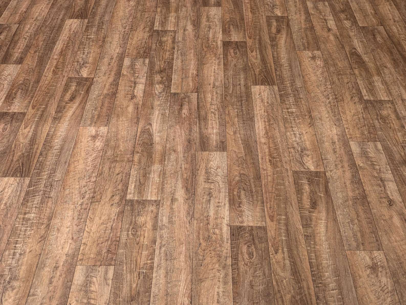 PVC Bodenbelag Vinylboden in natürlicher Holz Plankenoptik in warmen Brauntönen