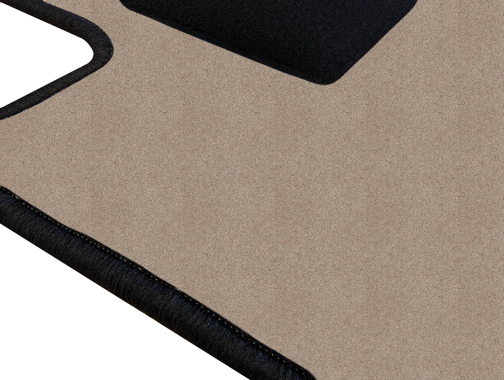 Lagerrest: Fußmattenset passend für VW California T6 SGC, SGG, SHC, Amalfi beige, Umrandung silber