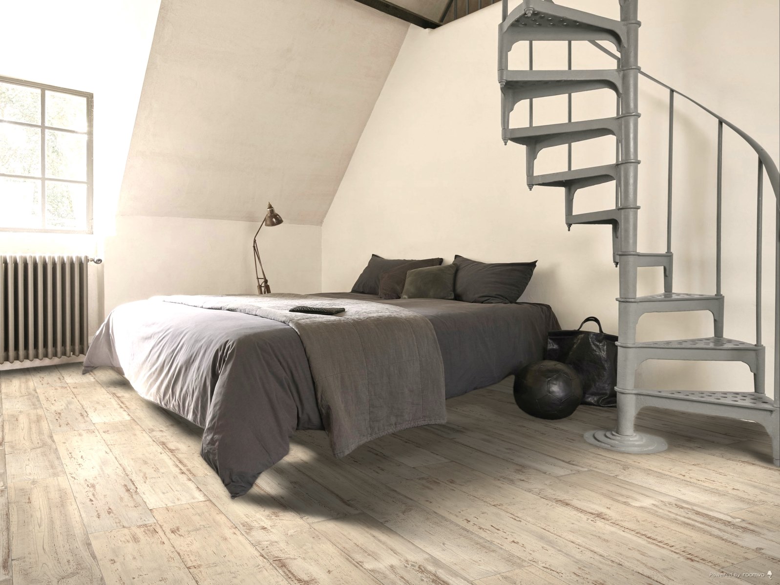 PVC Bodenbelag Vinylboden - helles Holzdesign in modernen Vintage Landhausdielen