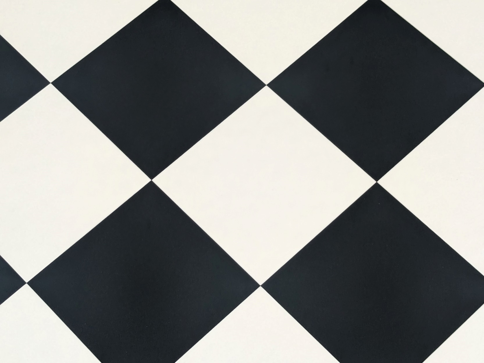 PVC Bodenbelag Vinylboden in diagonalem Schachbrett