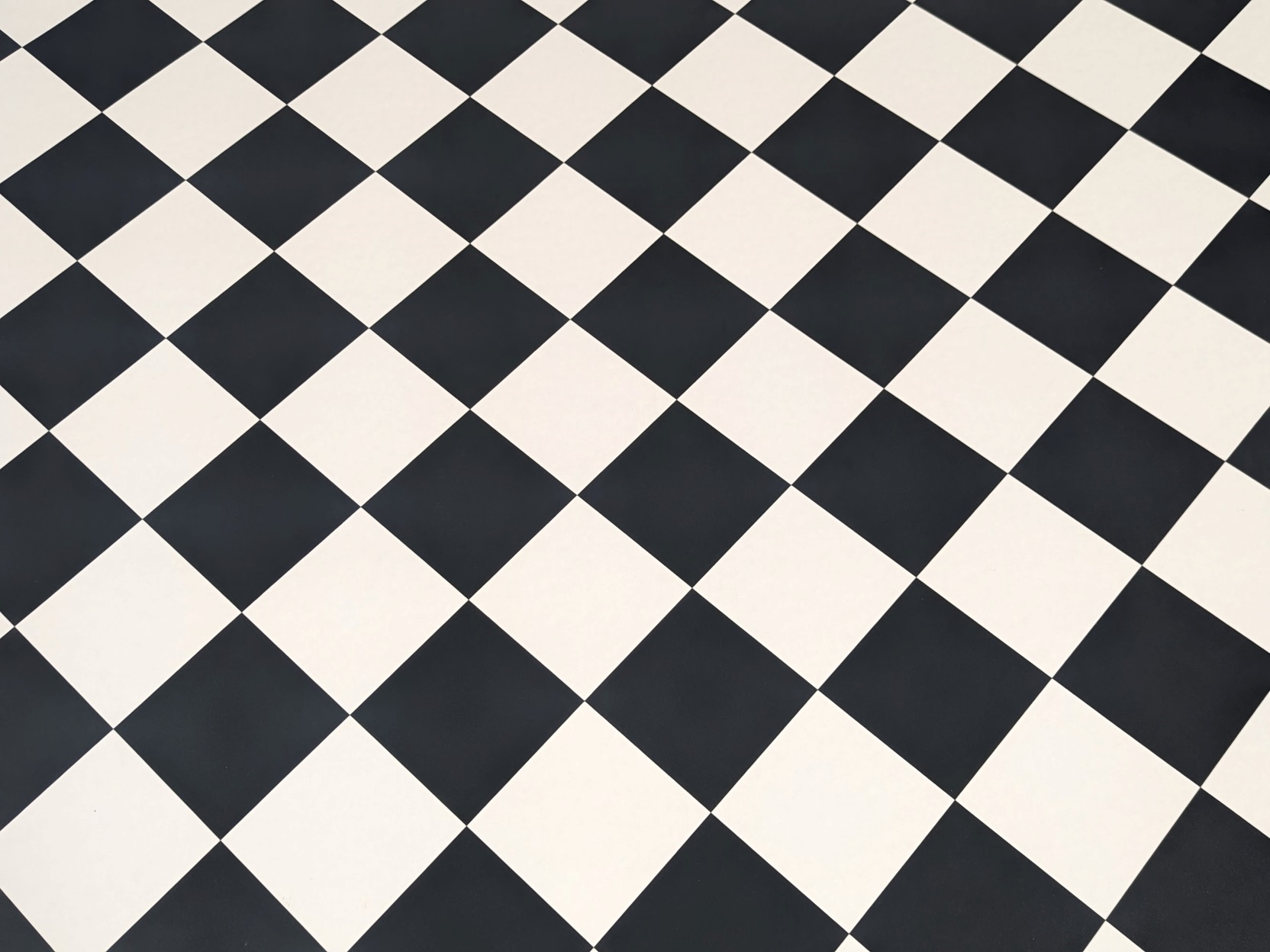 PVC Bodenbelag Vinylboden in diagonalem Schachbrett