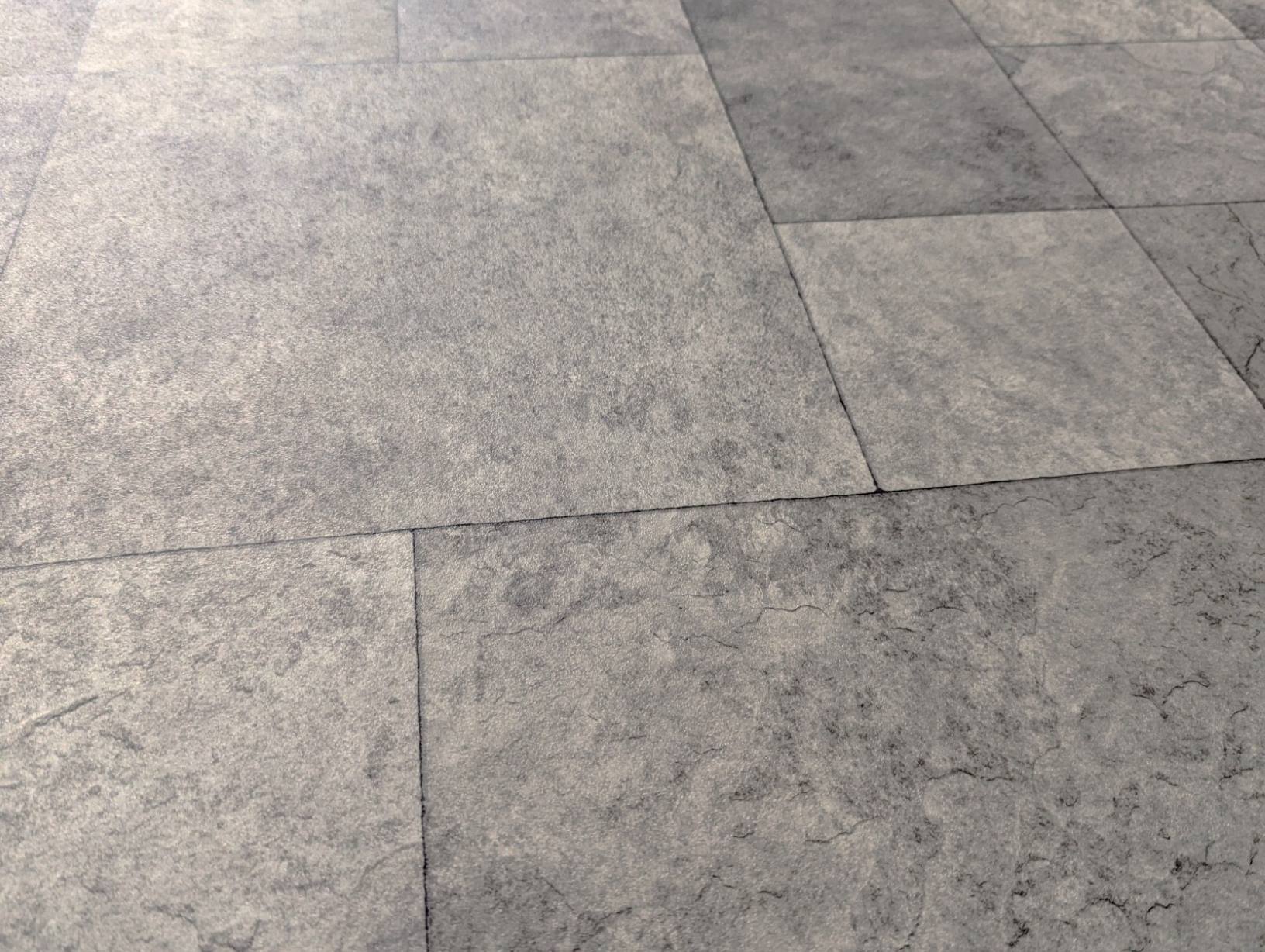 PVC Bodenbelag Vinylboden in Beton Fliesen Mix