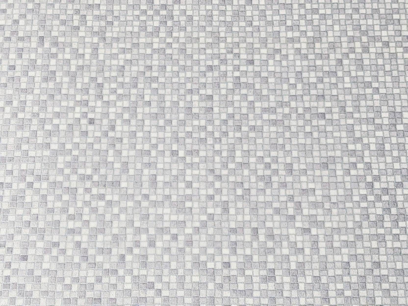 PVC Bodenbelag Vinylboden in silber grauen Kästchen