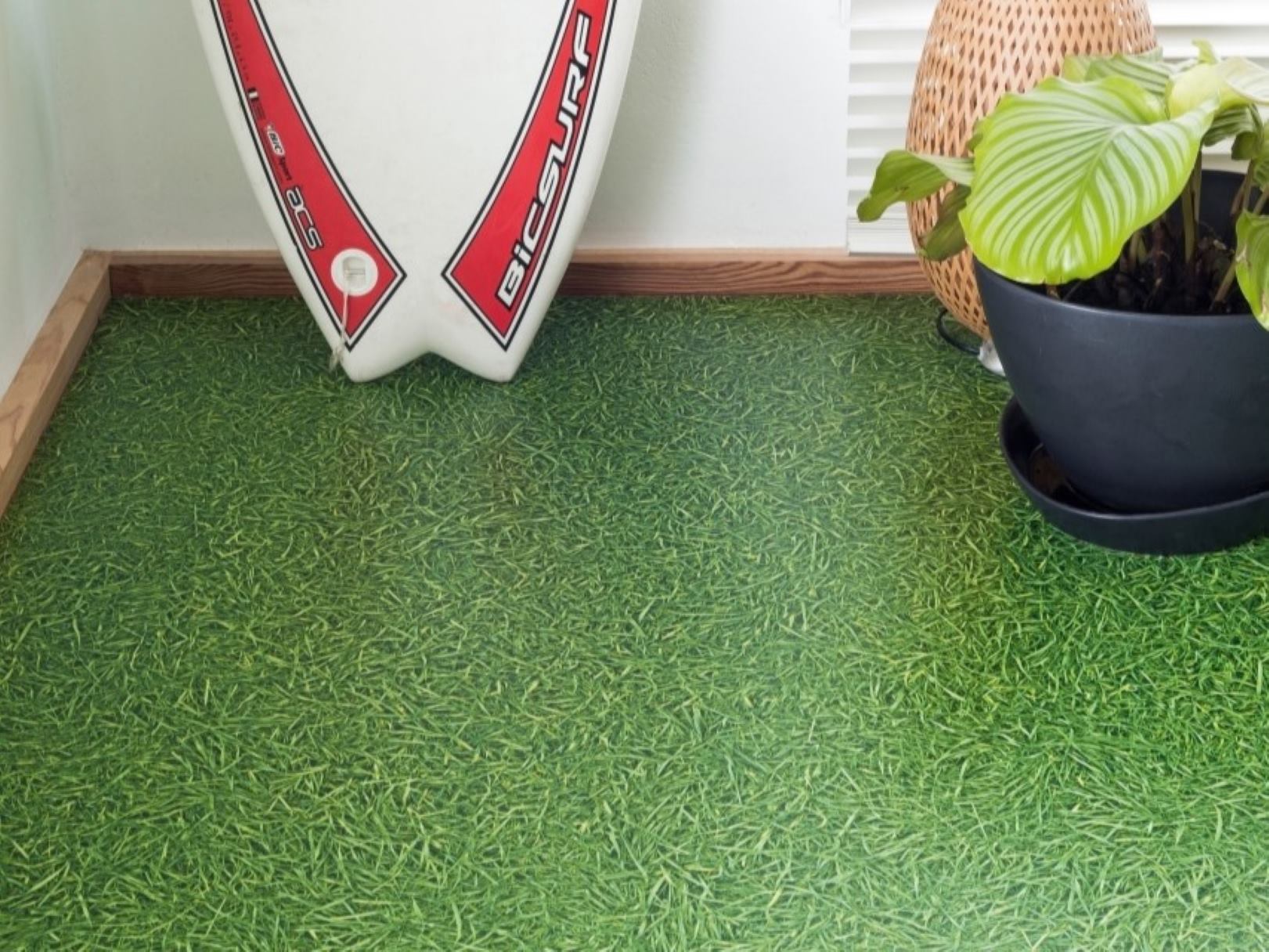 PVC Bodenbelag Vinylboden in Rasen Optik