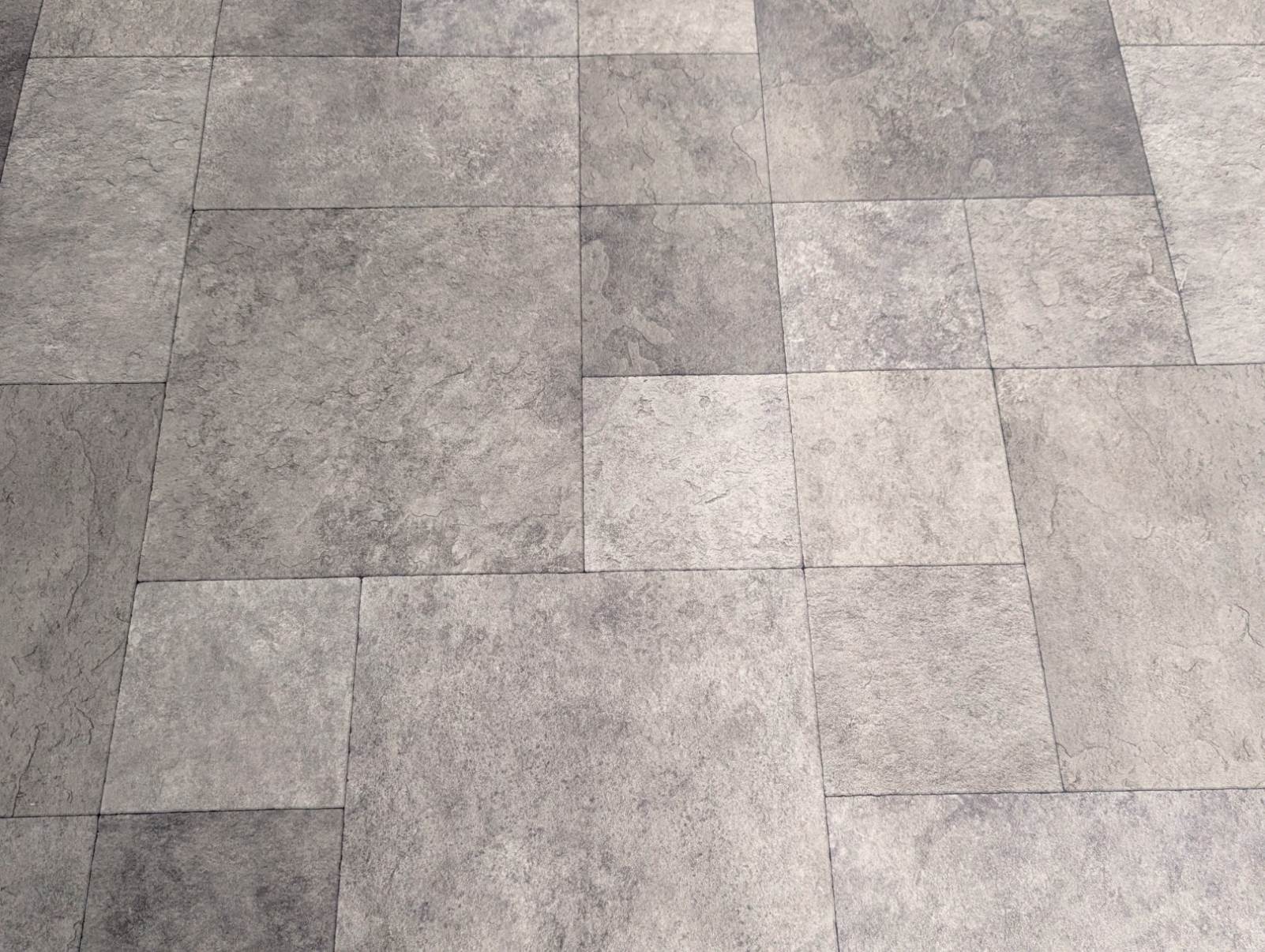 PVC Bodenbelag Vinylboden in Beton Fliesen Mix