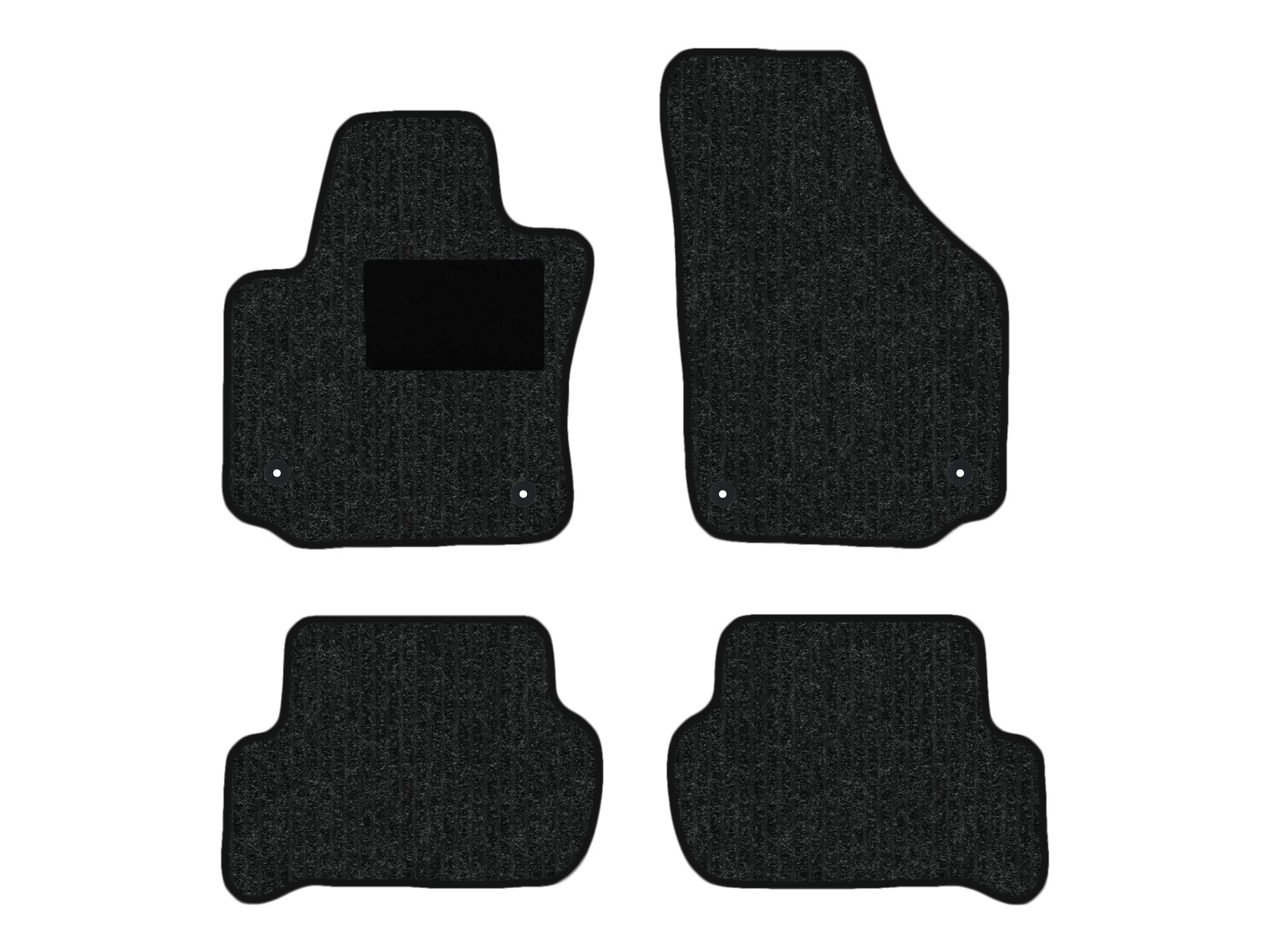 Remnant stock: car mats suitable for Seat Altea 5P1, 5P5, 5P8, Robust anthrazit, warp colour red