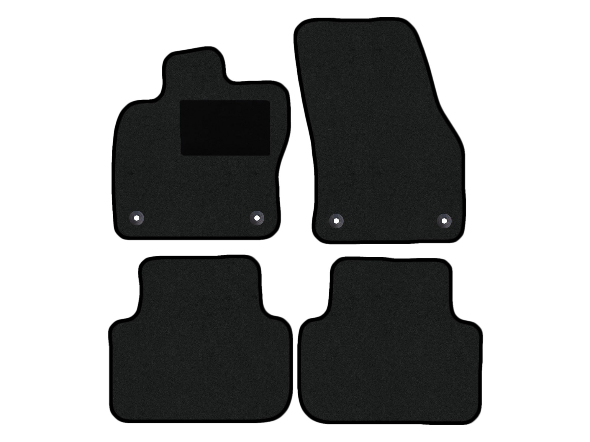 Remnant stock: car mats suitable for VW Golf Sportsvan AM1, AN1, Hit schwarz, warp colour black