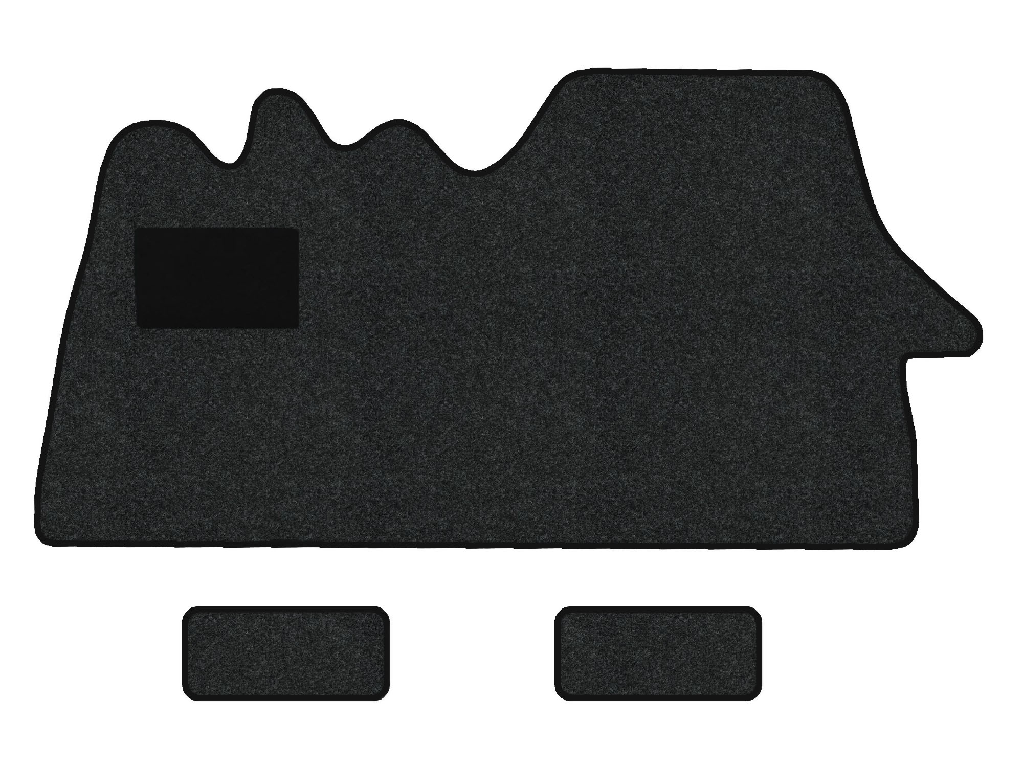 Remnant stock: car mats suitable for Fiat Ducato 244, Hit anthrazit, warp colour beige