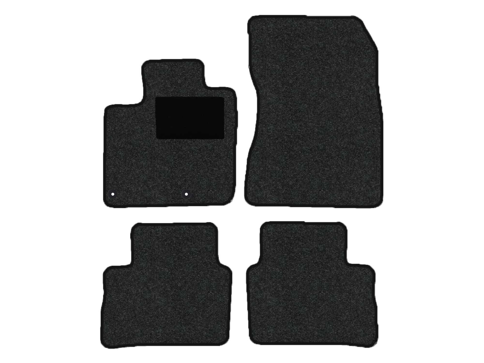 Resterende voorraad: Automatten geschikt voor Nissan Qashqai III J12, Hit anthrazit, Kettingkleur zwart