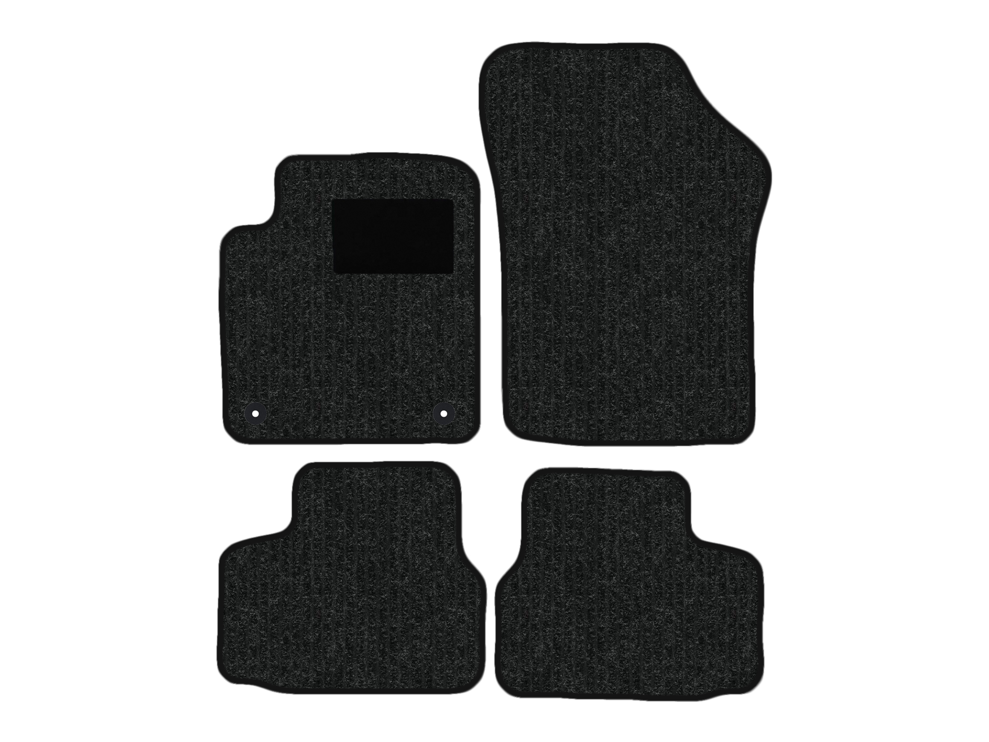 Remnant stock: car mats suitable for Seat Mii KF1, KE1, Robust anthrazit, warp colour red
