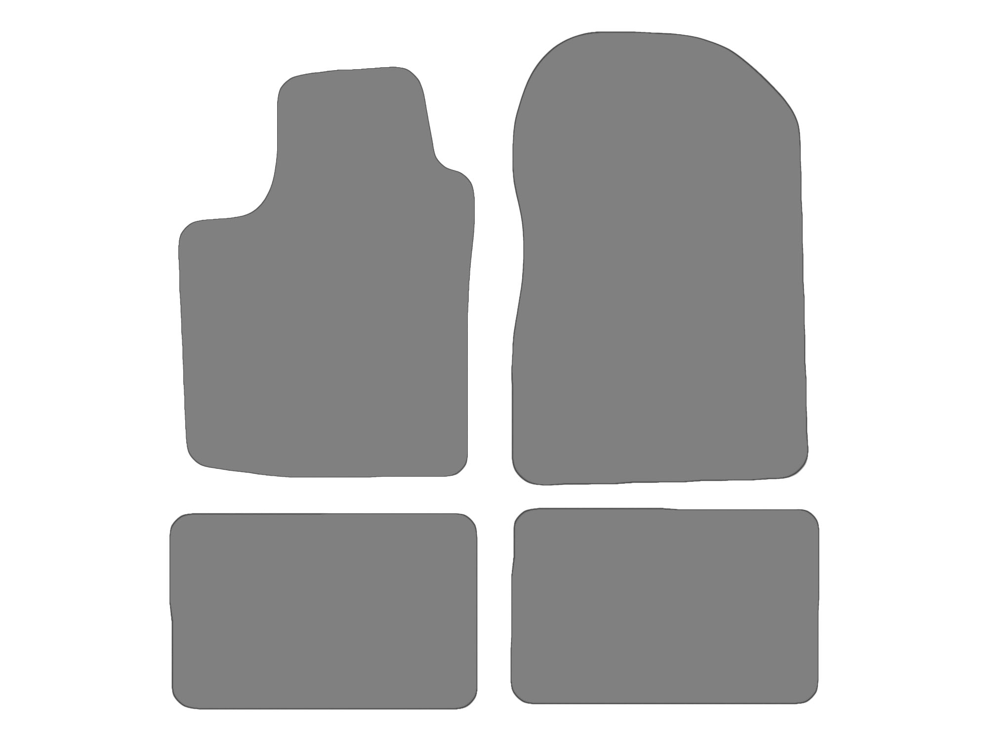 Floor mat set for Renault Twingo II, type CN0  (year of construction 2007-2014) Floor mat set for Renault Twingo II, type CN0  (year of construction 2007-2014)