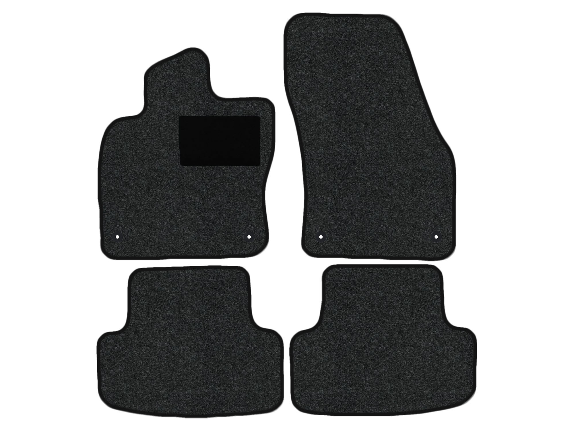 Remnant stock: car mats suitable for Skoda Karoq NU7, ND7, Hit anthrazit, warp colour black