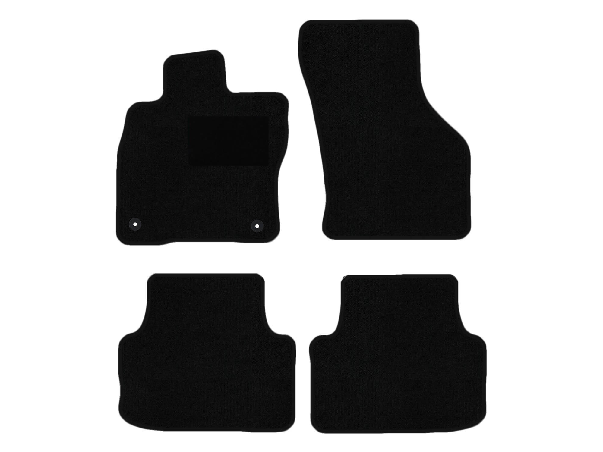Remnant stock: car mats suitable for Seat Leon Hybrid KL8, KL1, Deluxe schwarz, warp colour black