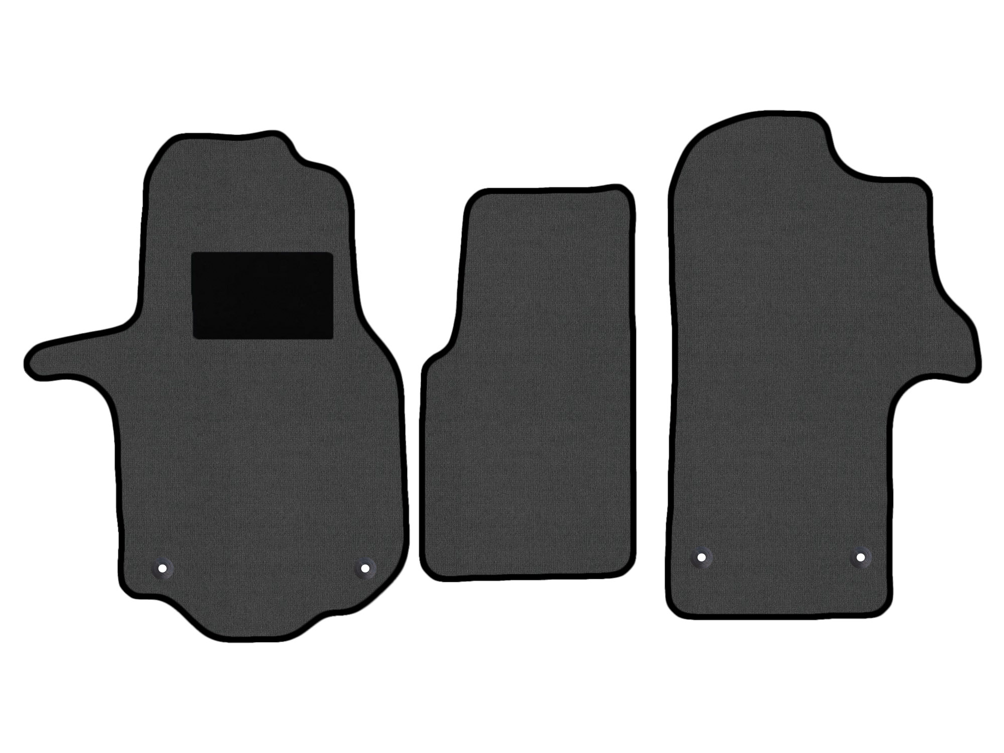Remnant stock: car mats suitable for VW Crafter SX, SY, SZ, Deluxe grau, warp colour black
