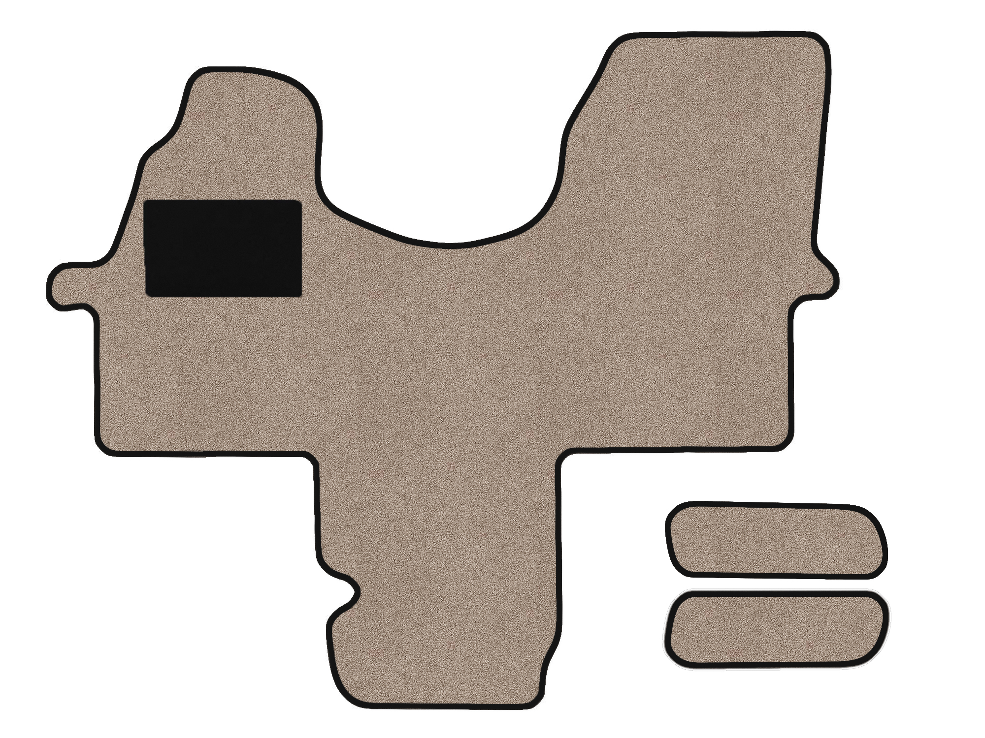 Remnant stock: car mats suitable for VW Crafter 2E, 2F, Amalfi beige, warp colour beige