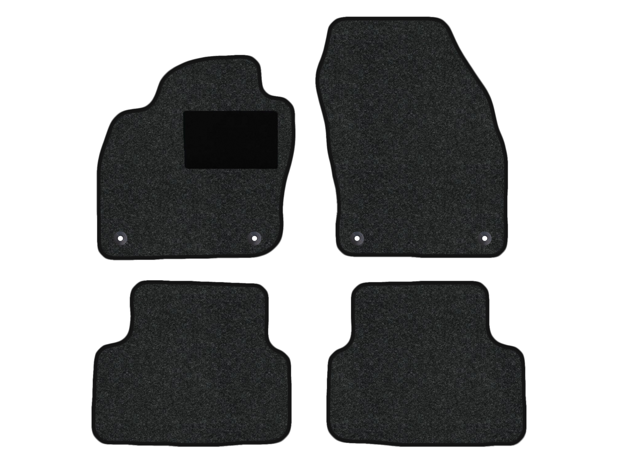 Remnant stock: car mats suitable for Skoda Kamiq NW4, Hit anthrazit, warp colour light blue