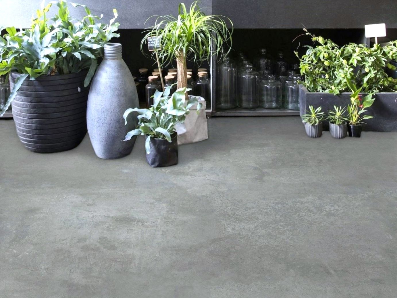 PVC Bodenbelag Vinylboden in grauer Beton Art
