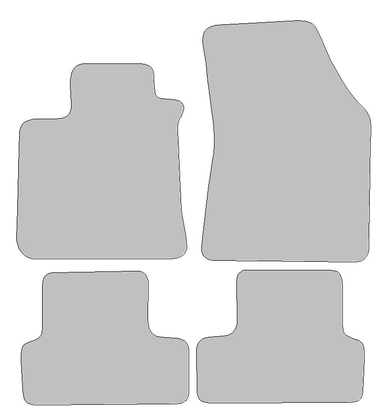 Fußmatten-Set für Renault Megane IV Typ B9A/M, K9A/M (Baujahr ab 2015), 4-tlg