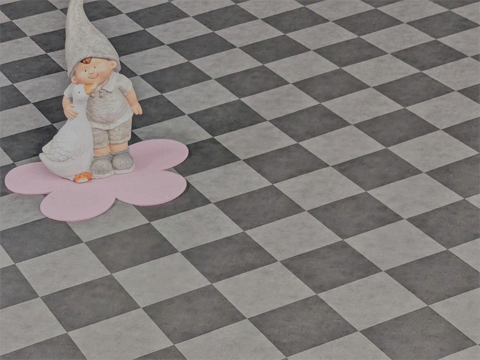 PVC flooring in diagonal gray anthracite PVC flooring in diagonal gray anthracite