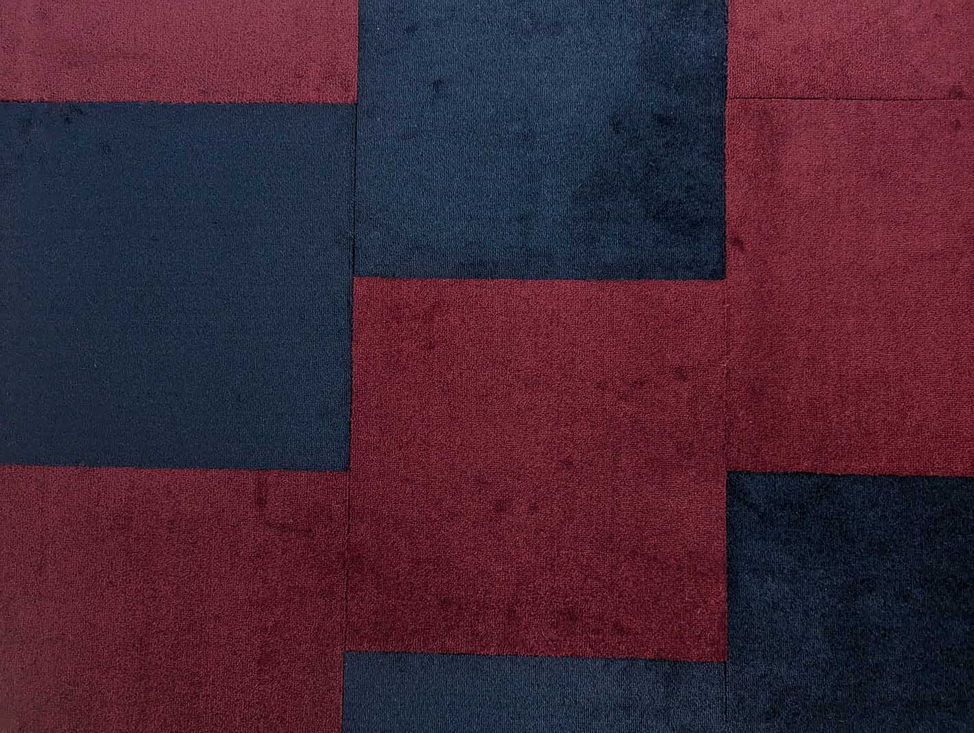 Carpet tile Saxo - velour tiles 40x40cm - black & red