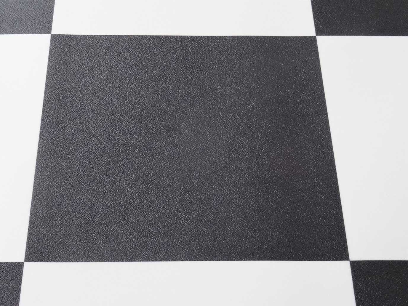 PVC in schwarz weißer Schachbrett-Optik 2