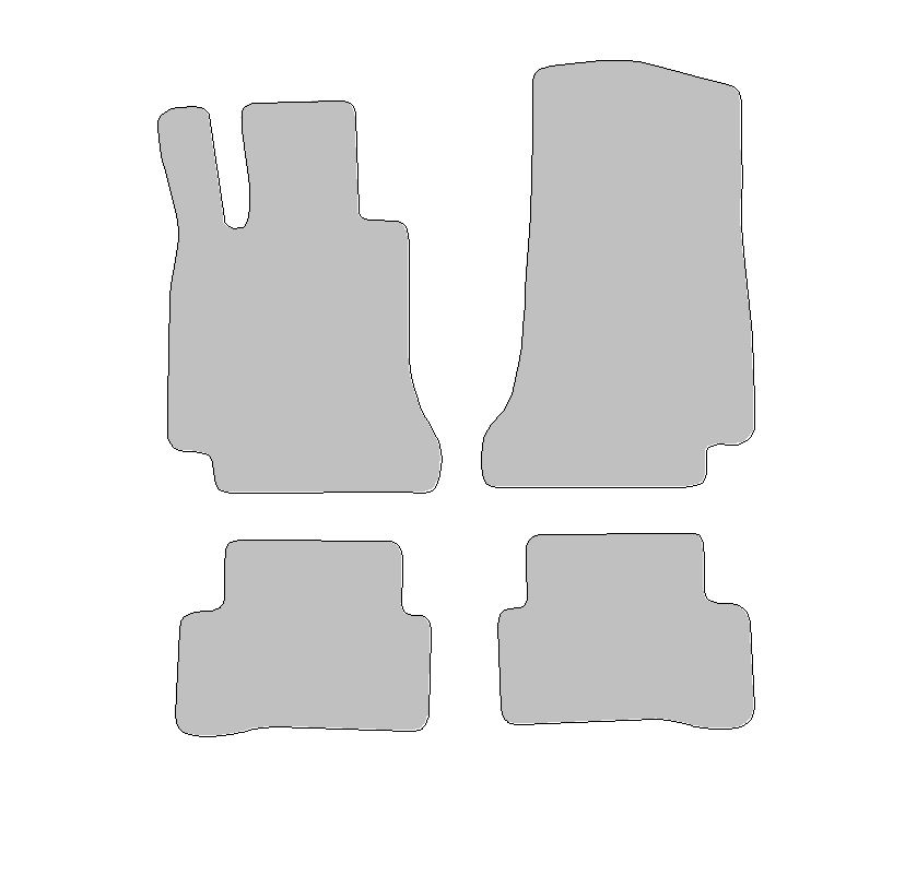 Fußmatten-Set für Mercedes C-Klasse, Typ W205, S205, A205 (Baujahr 2013-2023)