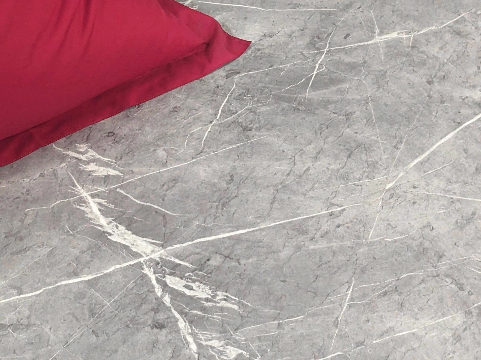 PVC flooring Vinyl flooring in marble look, light-coloured