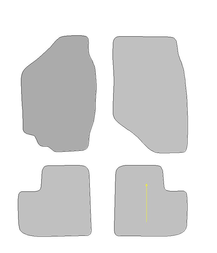 Fußmatten-Set für Suzuki Alto, Typ FF (Baujahr 2004-2009)