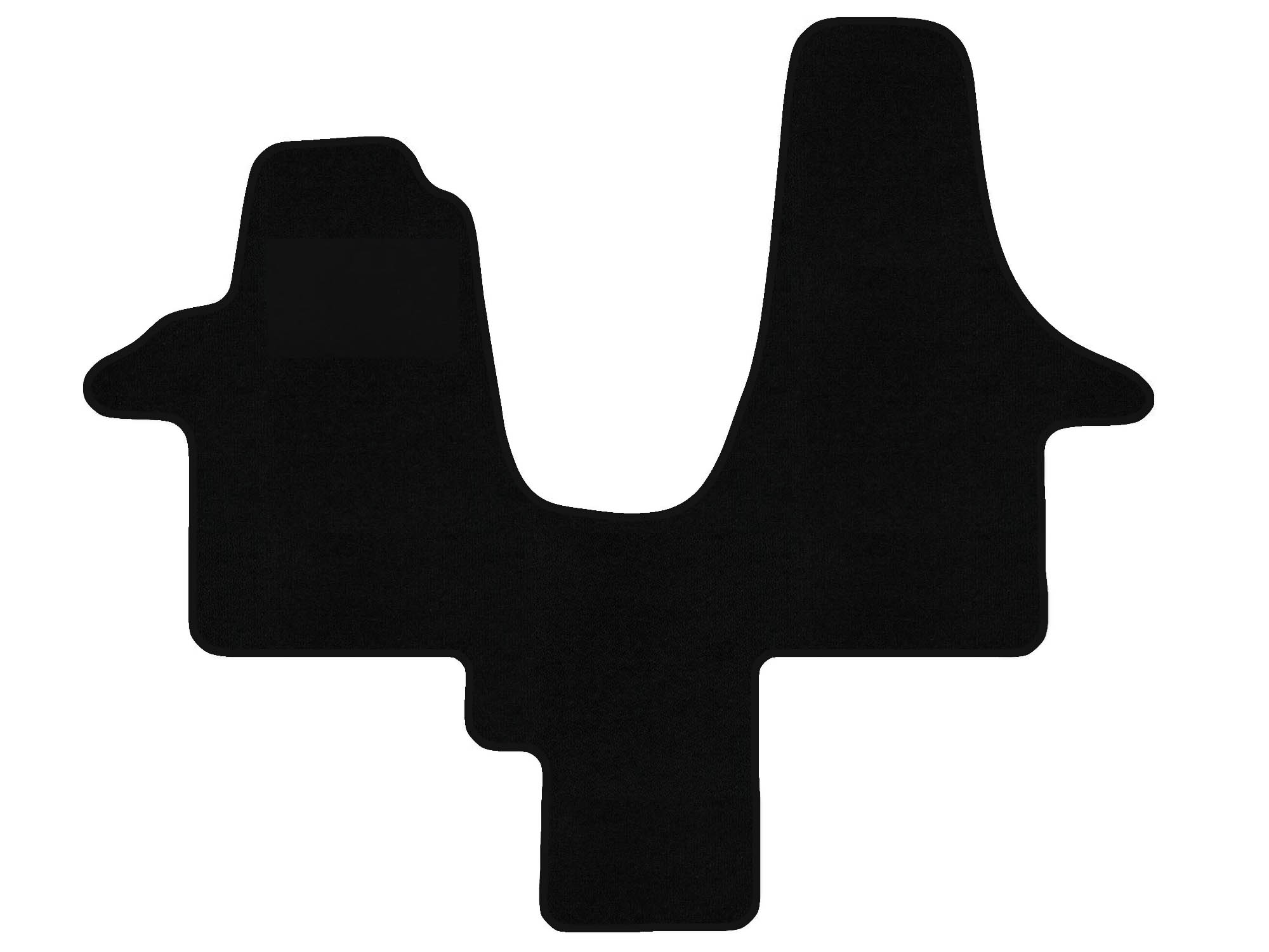 Remnant stock: car mats suitable for VW T6 SF, SG, SH, Deluxe schwarz, warp colour bordeaux