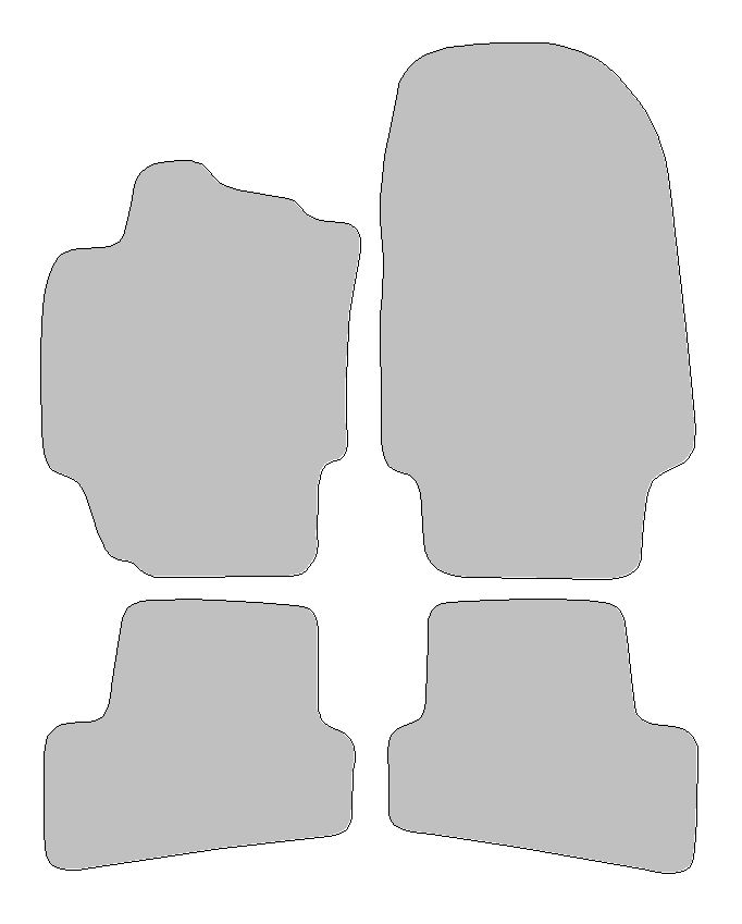 Fußmatten-Set für Renault Captur I, Typ J5, H5 (Baujahr 2013-2023)