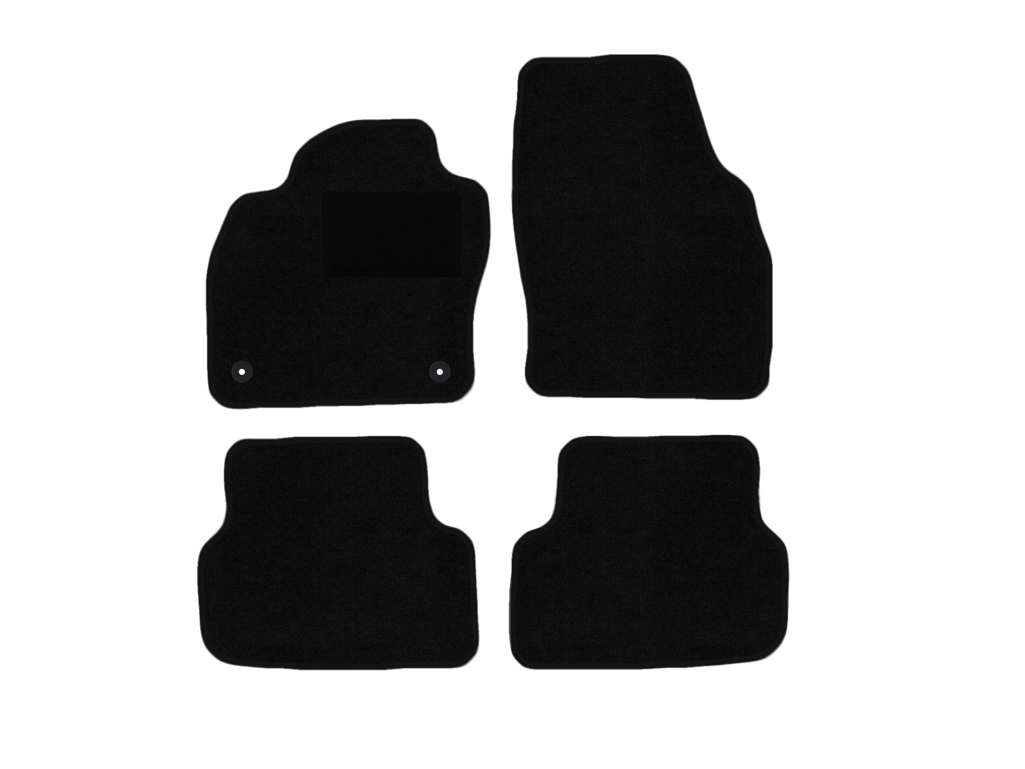 Remnant stock: car mats suitable for Skoda Fabia IV PJ3, Deluxe schwarz, warp colour black