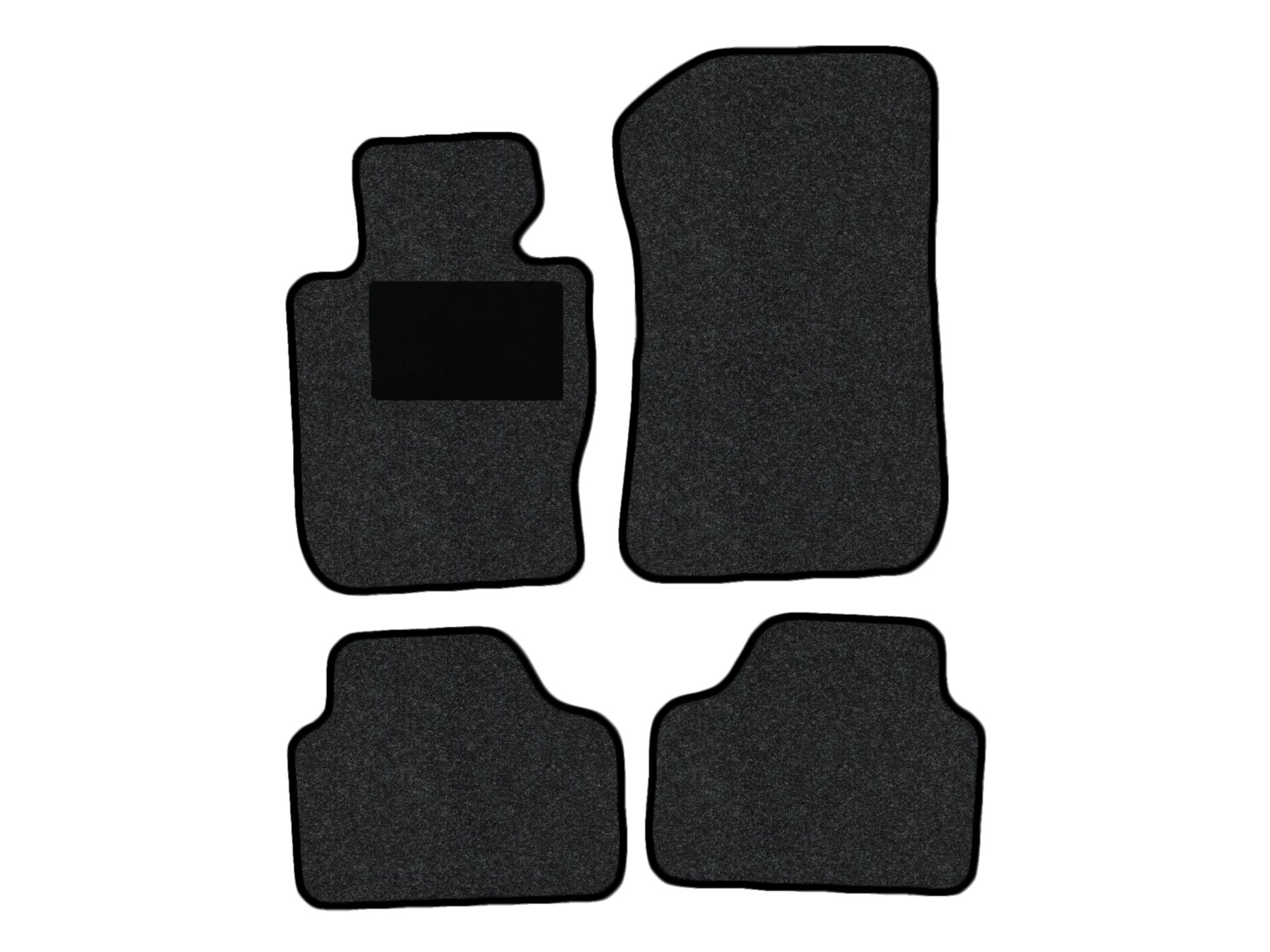 Remnant stock: car mats suitable for BMW X1 E84, Allradantrieb, Hit anthrazit, warp colour brown