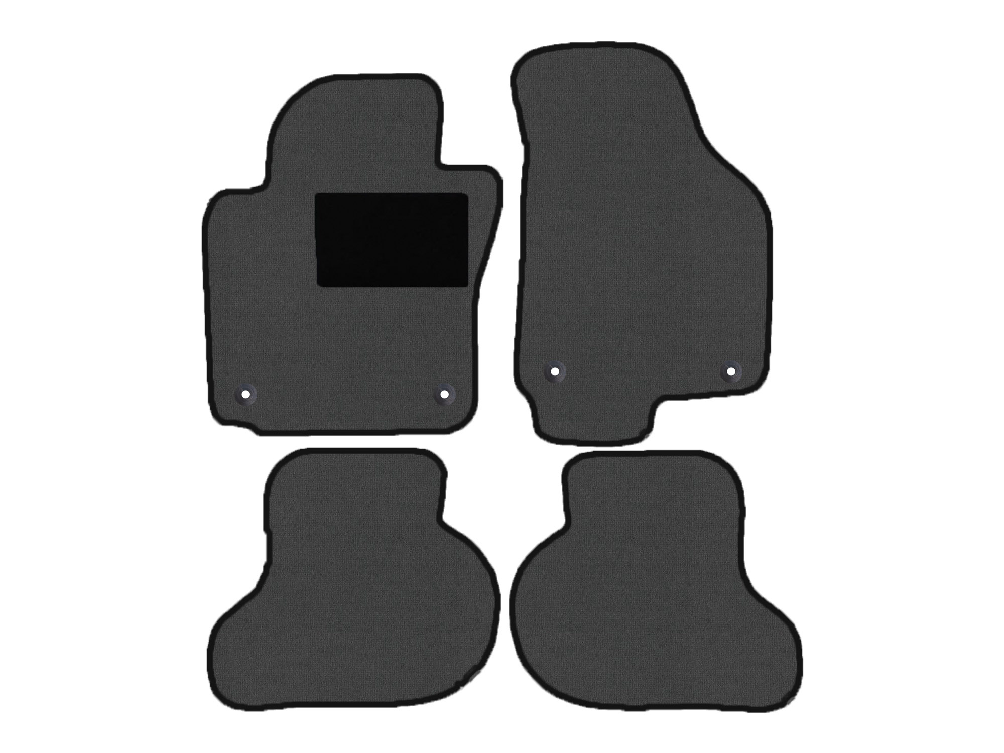 Remnant stock: car mats suitable for VW Golf VI 5K1, AJ5, Deluxe grau, warp colour black