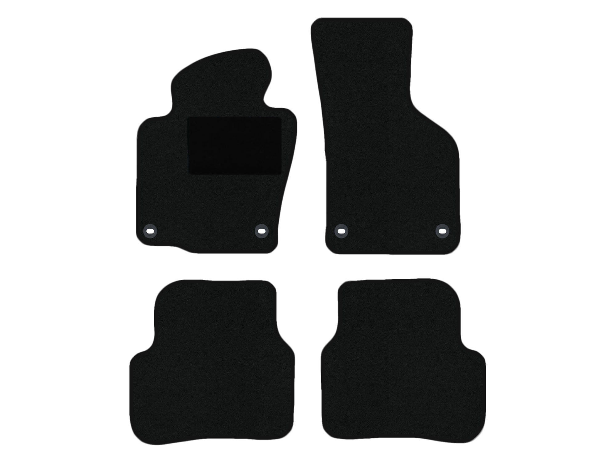 Remnant stock: car mats suitable for VW Passat B7 362, 365, Classic schwarz, warp colour bordeaux