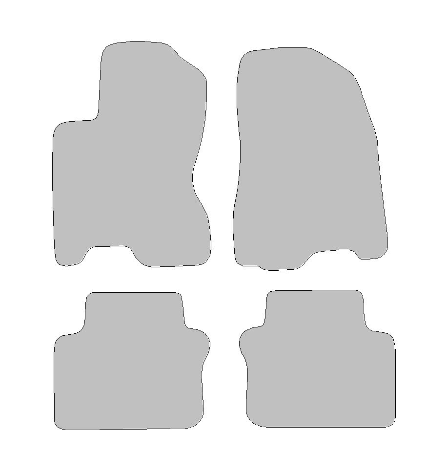 Fußmatten-Set für Renault Koleos I Typ HY (Baujahr 2008 - 2015), 4-tlg