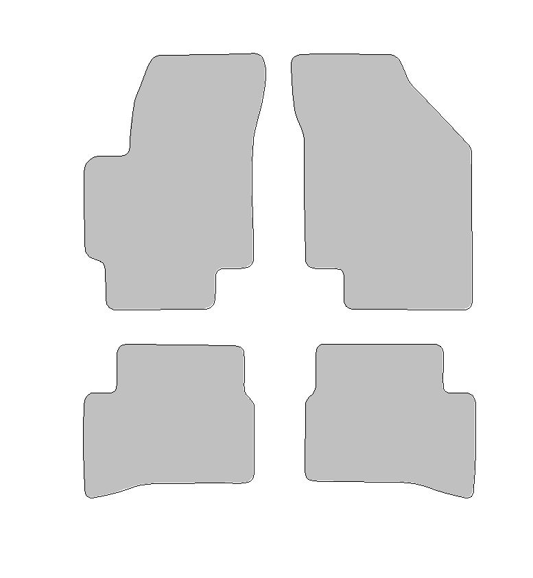 Fußmatten-Set für Kia Rio II, Typ JB (Baujahr 2005-2011)