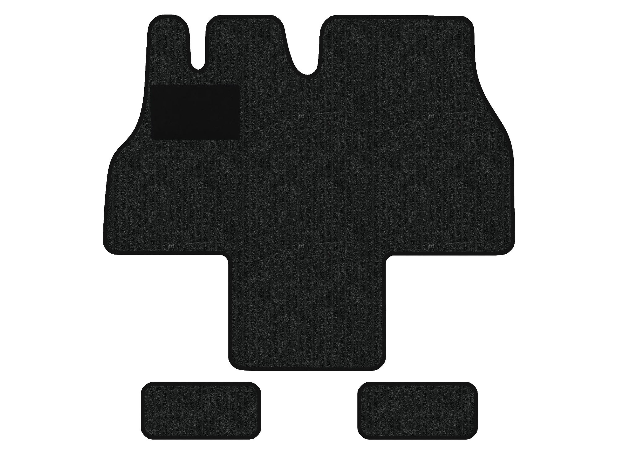 Remnant stock: car mats suitable for Fiat Ducato 230, Robust anthrazit, warp colour dark green
