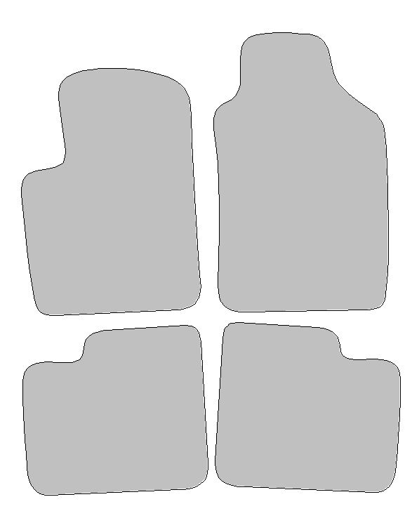 Car mat set for Fiat 500 Type 312 (built from 2015), 4-tlg
